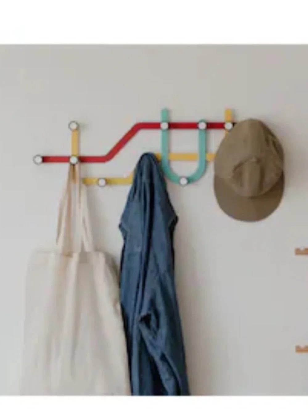 Umbra Subway Multi Hook Wall Coat Rack Alan Wisniewski Discontinued Steel 22.5in